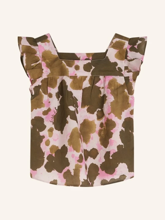Zdjęcie produktu Scotch & Soda Top Z Lnem I Falbanami braun