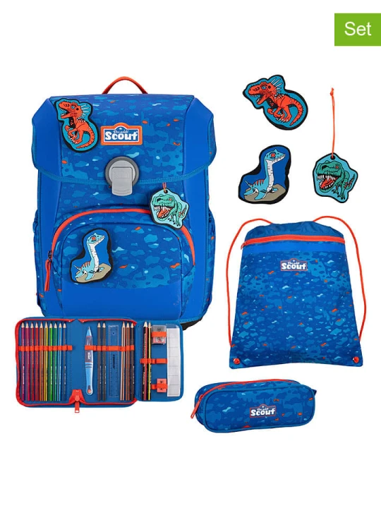 Zdjęcie produktu Scout 5-częściowy zestaw szkolny "Neo Set Superflash" - 30 x 38 x 27 cm rozmiar: onesize niebieski
