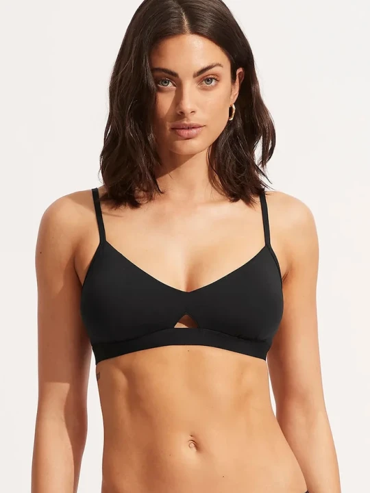 Zdjęcie produktu Seafolly biustonosz kąpielowy damski Hybrid Bralette czarny