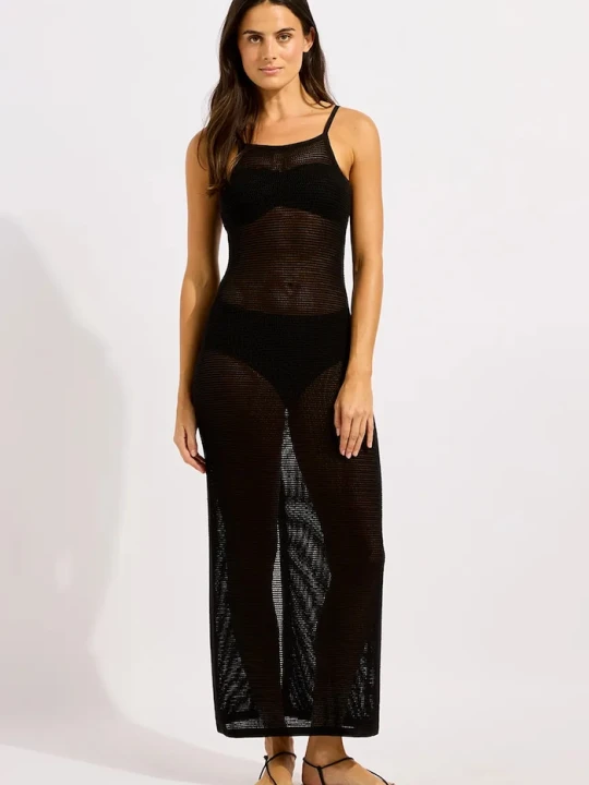 Zdjęcie produktu Seafolly sukienka plażowa dziecięca Crew Neck czarny