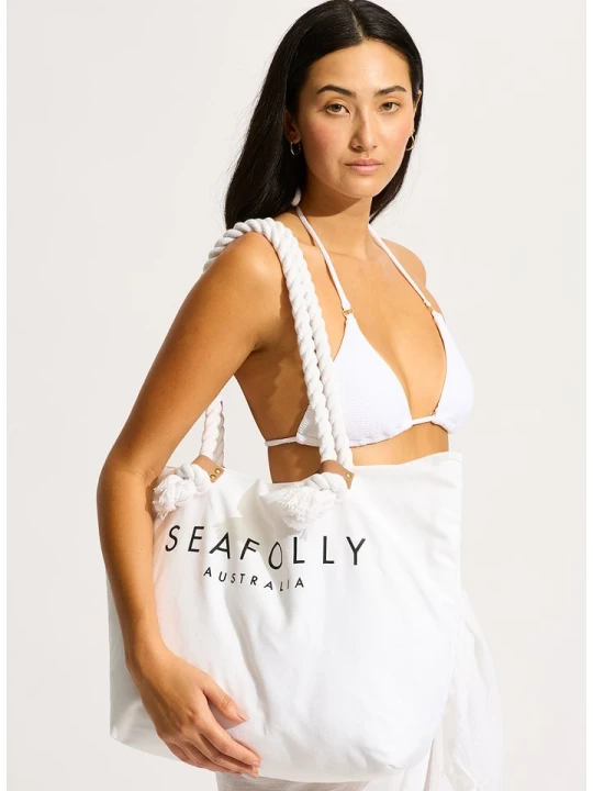 Zdjęcie produktu Seafolly Torba plażowa w kolorze białym - szer. 55 cm rozmiar: onesize