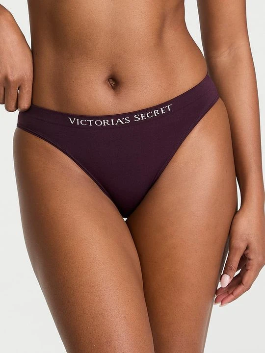 Zdjęcie produktu Seamless Majtki bezszwowe Seamless Bikini Victoria's Secret Fioletowy