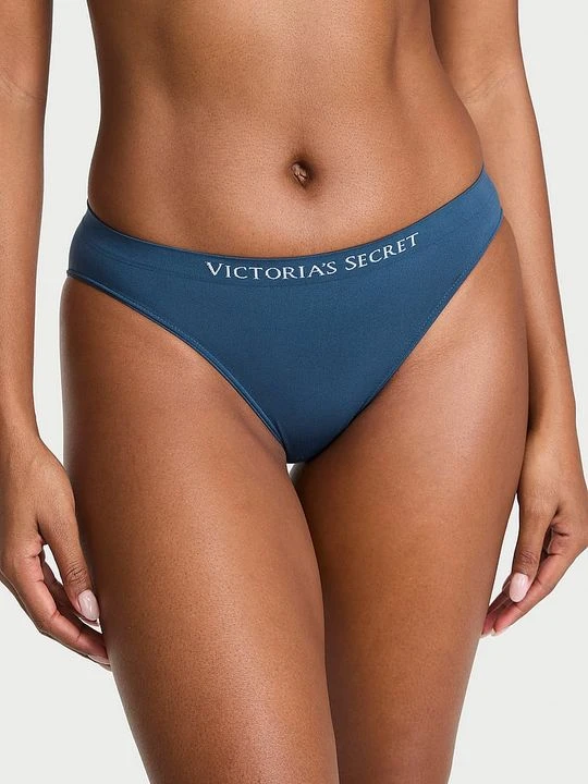 Zdjęcie produktu Seamless Majtki bezszwowe Seamless Bikini Victoria's Secret Niebieski