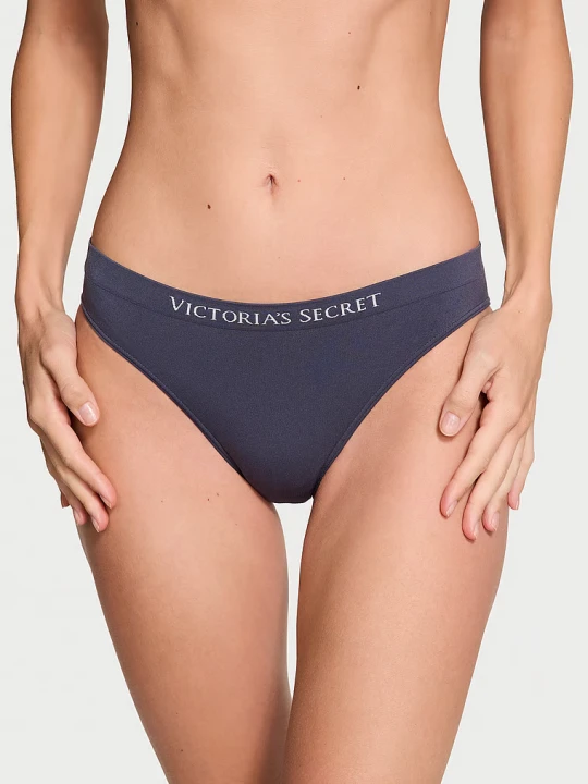 Zdjęcie produktu Seamless Majtki bezszwowe Seamless Bikini Victoria's Secret Szary