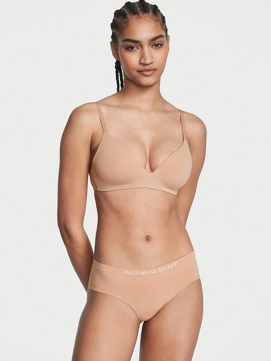 Zdjęcie produktu Seamless Majtki bezszwowe Seamless Hiphugger Victoria's Secret Beżowy
