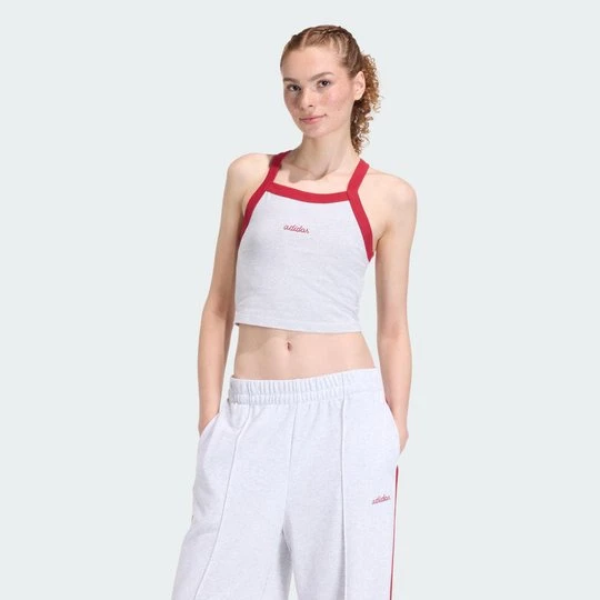 Zdjęcie produktu Seasonal Essentials Colorpop Tank z wyszywaną grafiką Adidas szary