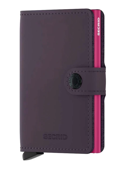 Zdjęcie produktu Secrid portfel skórzany Miniwallet Matte Dark Purple-Fuchsia