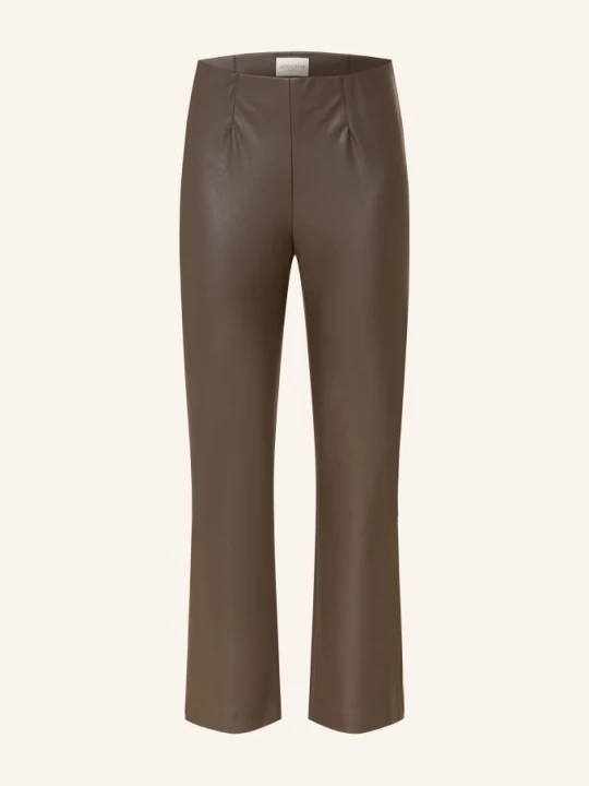 Zdjęcie produktu Seductive Legginsy 7/8 Cindy Z Imitacji Skóry braun CIEMNOBRĄZOWY