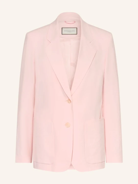 Zdjęcie produktu Seductive Marynarka Carette Z Lnem rosa BLADORÓŻOWY