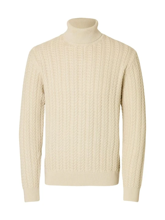 Zdjęcie produktu SELECTED HOMME Golf w kolorze beżowym rozmiar: M