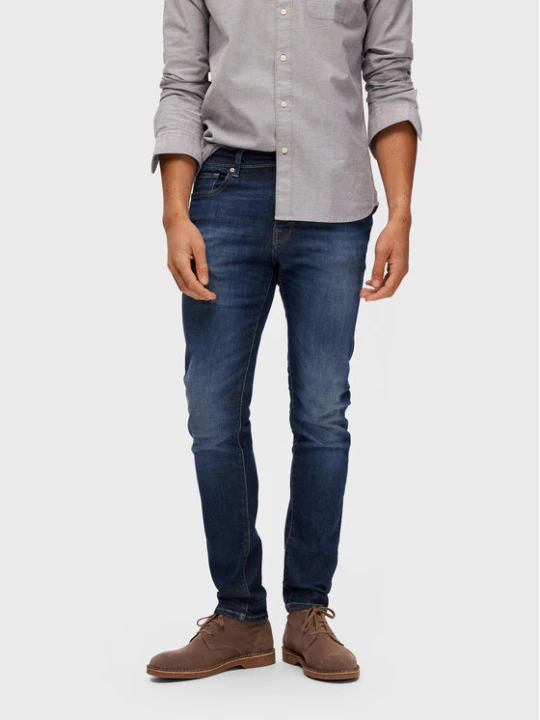 Zdjęcie produktu Selected Homme Jeansy Leon 16088264 Granatowy Slim Fit Niebieski