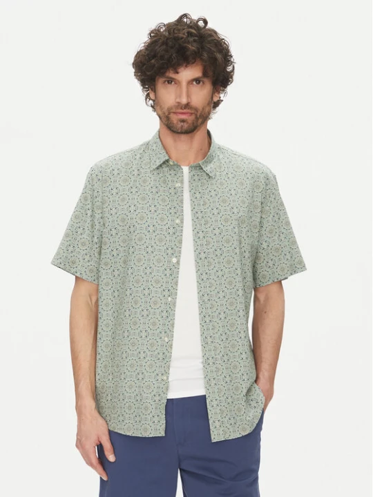 Zdjęcie produktu Selected Homme Koszula New Linen 16079053 Zielony Regular Fit