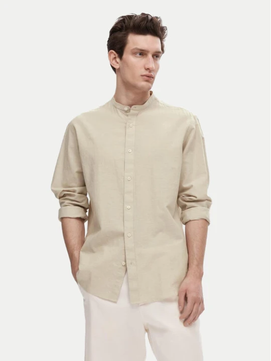 Zdjęcie produktu Selected Homme Koszula New Linen 16079054 Beżowy Regular Fit