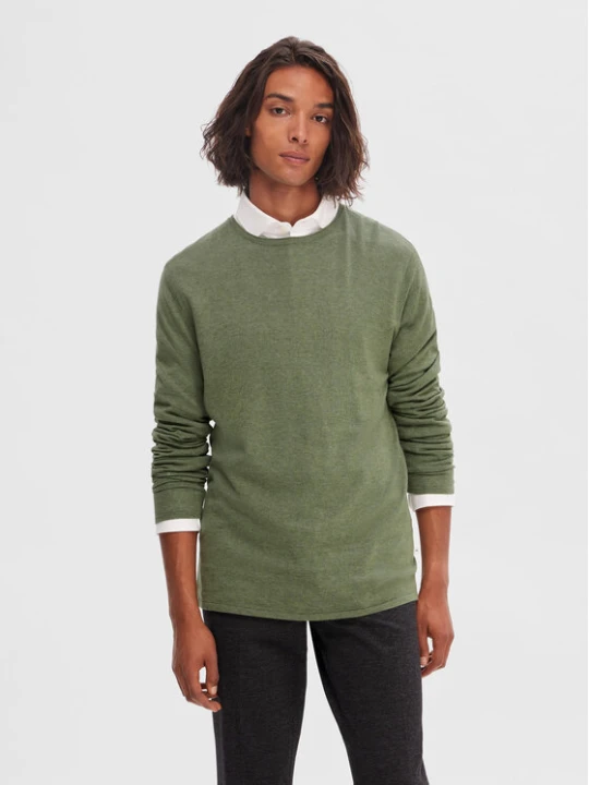 Zdjęcie produktu Selected Homme Sweter 16079774 Zielony Regular Fit