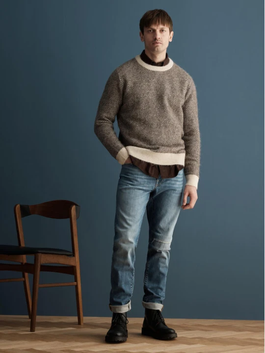 Zdjęcie produktu Selected Homme Sweter 16086699 Brązowy Regular Fit