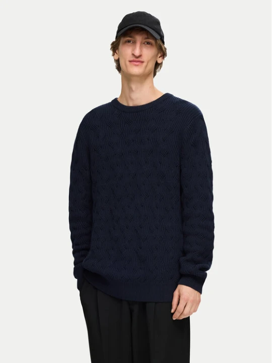 Zdjęcie produktu Selected Homme Sweter 16094503 Granatowy Regular Fit