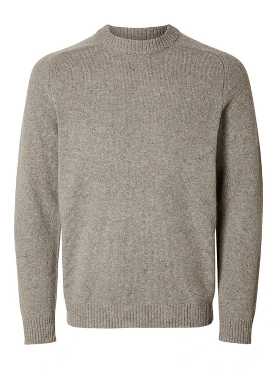 Zdjęcie produktu SELECTED HOMME Sweter "Reg" w kolorze szarobrązowym rozmiar: L