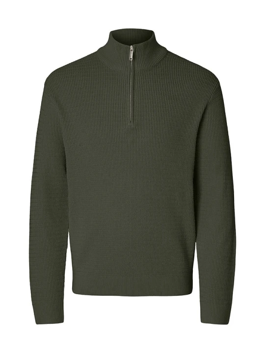 Zdjęcie produktu SELECTED HOMME Sweter "Theo" w kolorze khaki rozmiar: M