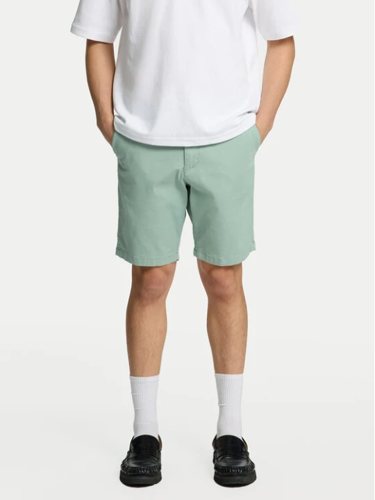 Zdjęcie produktu Selected Homme Szorty materiałowe Miles 16092329 Zielony Slim Fit