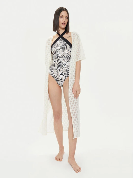 Zdjęcie produktu Selmark Kimono BK095 Écru Relaxed Fit Kremowy
