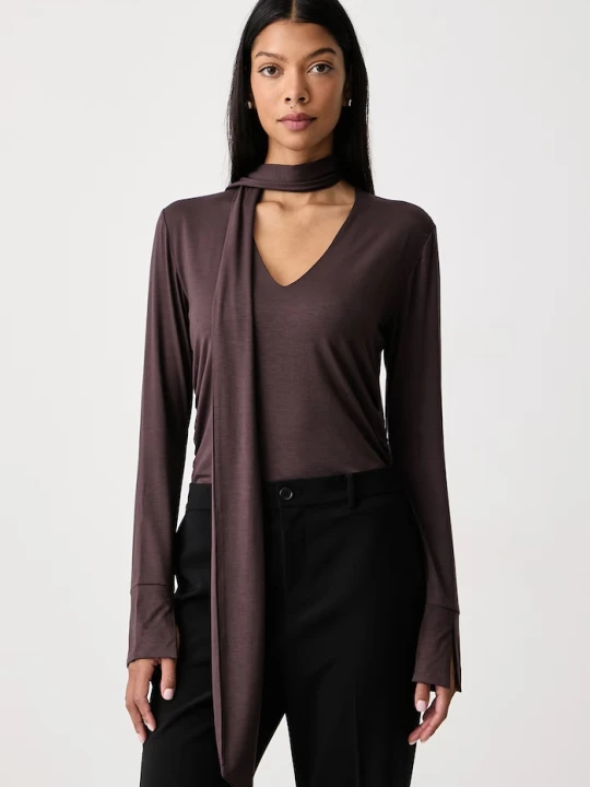 Zdjęcie produktu Seventy Venezia longsleeve damski z modalem brązowy