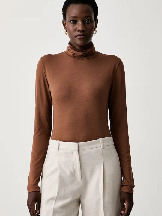 Zdjęcie produktu Seventy Venezia longsleeve treningowy damski z modalem brązowy
