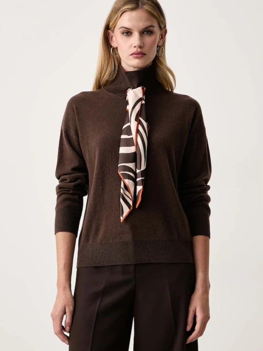 Zdjęcie produktu Seventy Venezia sweter damski wełniany brązowy