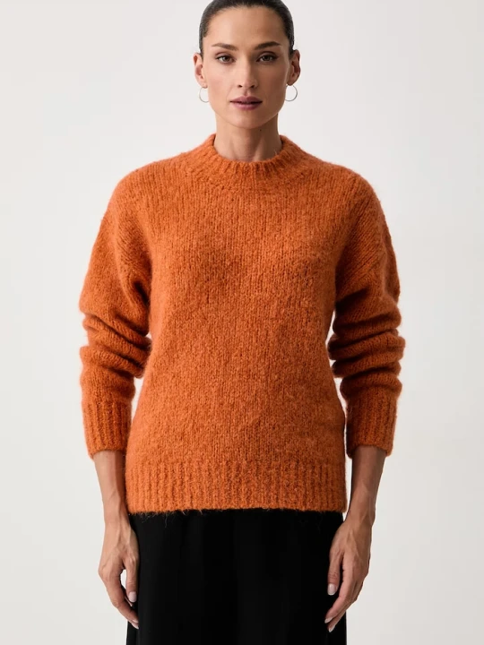 Zdjęcie produktu Seventy Venezia sweter damski z wełną pomarańczowy