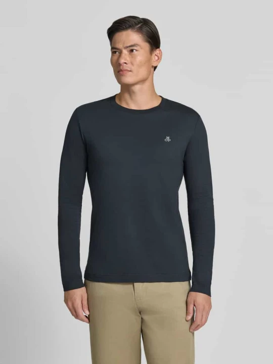 Zdjęcie produktu Shaped Fit koszulka z długim rękawem z czystej bawełny Marc O'Polo Granatowy