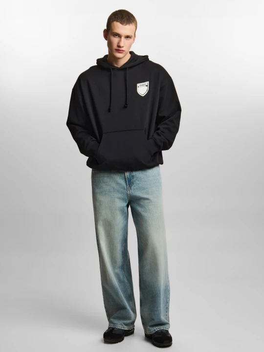 Zdjęcie produktu Shield Mini Splash bluza z kapturem oversize męska czarna Klasyk