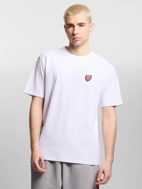 Zdjęcie produktu Shield Small t-shirt regular bawełniany męski biały PROSTO.