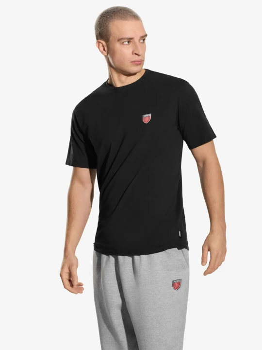 Zdjęcie produktu Shield t-shirt slim bawełniany męski czarny Klasyk