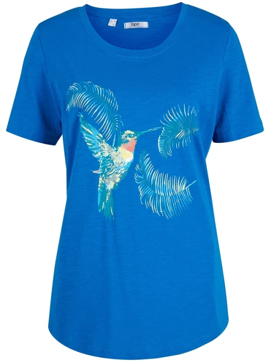Zdjęcie produktu T-shirt z czystej bawełny organicznej BonPrix niebieski