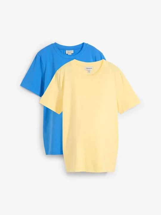 Zdjęcie produktu Shirt ciążowy z bawełny organicznej (2 szt.) BonPrix żółty