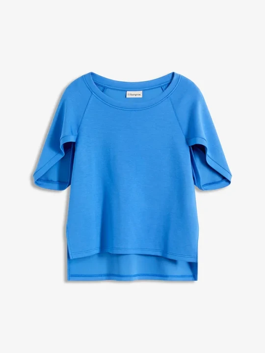 Zdjęcie produktu Shirt oversized z lejącej mieszanki wiskozy BonPrix niebieski