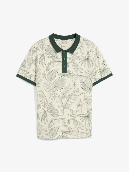 Zdjęcie produktu Shirt polo z bawełny organicznej BonPrix beżowy