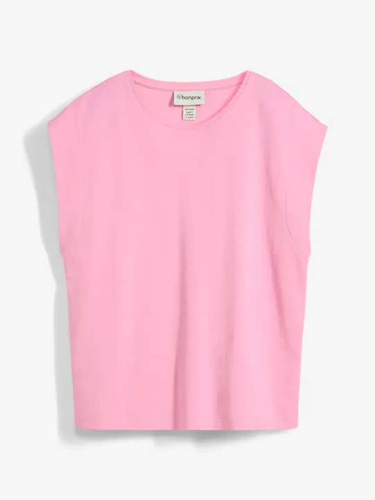 Zdjęcie produktu Shirt z czystej bawełny organicznej BonPrix różowy