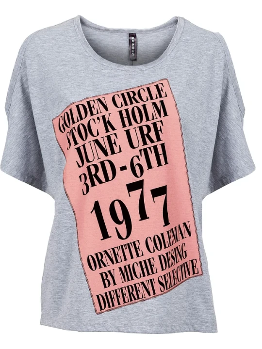 Zdjęcie produktu Shirt z wycięciami BonPrix szary