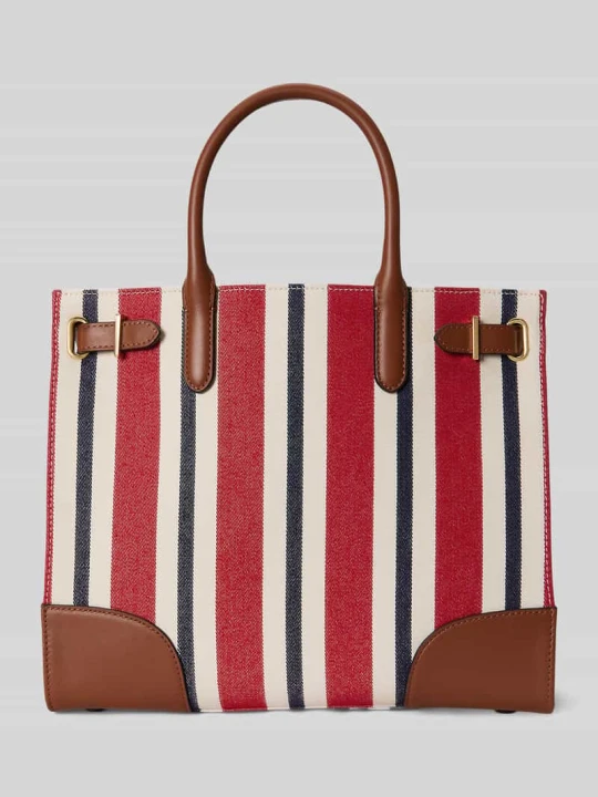Zdjęcie produktu Shopper w paski Lauren Ralph Lauren Czerwony