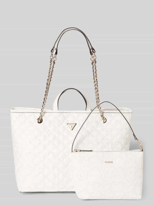 Zdjęcie produktu Shopper z wyjmowaną kieszenią model 'GIULLY II' Guess Złamany biały