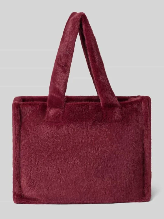 Zdjęcie produktu Shopper z zamkiem błyskawicznym White Label Bordowy