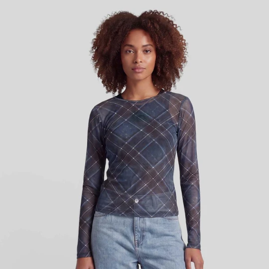 Zdjęcie produktu Signature Check Mesh Longsleeve Karl Kani