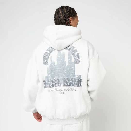 Zdjęcie produktu Signature Oversized Zip Hoodie Karl Kani szary