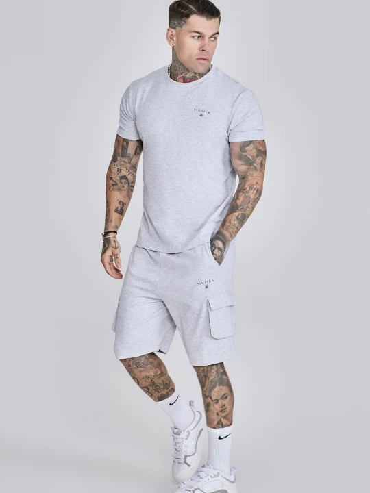 Zdjęcie produktu SikSilk Conjunto Duplo Masculino Cinza Mesclado szary