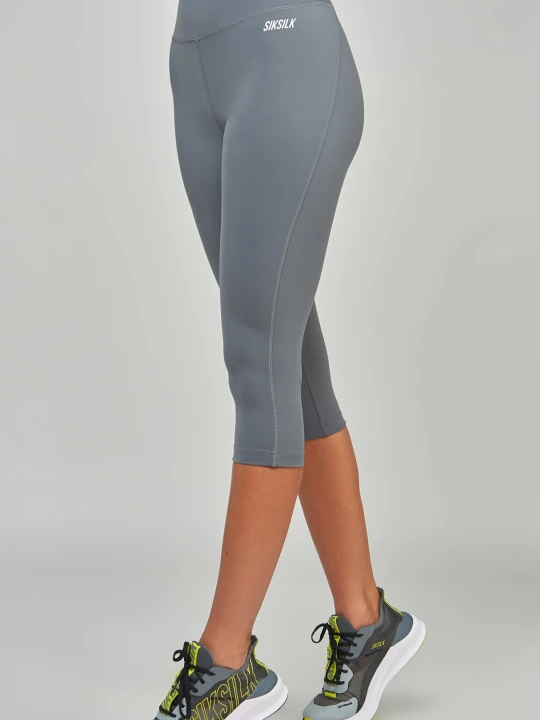 Zdjęcie produktu SikSilk Damskie Szare Sportowe Essentials Capri