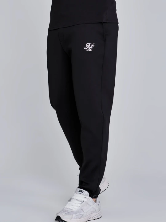 Zdjęcie produktu SikSilk Męskie Czarne Essentials Poliestrowe Joggers