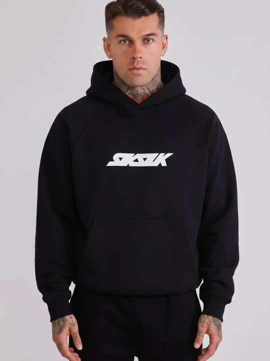 Zdjęcie produktu SikSilk Męska Czarna Grafitowa Bluza z Kapturem