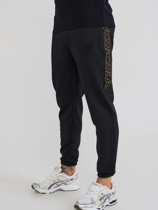Zdjęcie produktu SikSilk Mens Black Muscle Fit Joggers