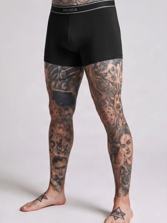 Zdjęcie produktu SikSilk Mens Black Pack of 3 Boxer Shorts