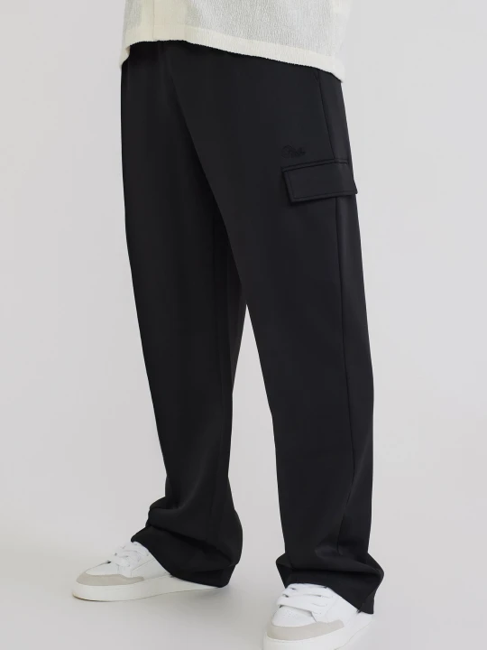 Zdjęcie produktu SikSilk Mens Black Poly Cargo Pants